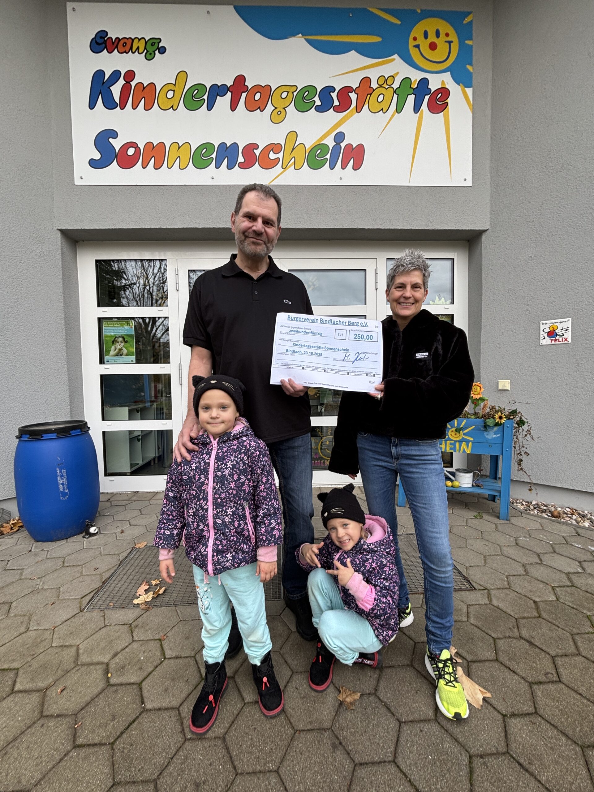 Mehr über den Artikel erfahren Der Bürgerverein Bindlacher Berg e.V. spendet 250€ an die KITA Sonnenschein
